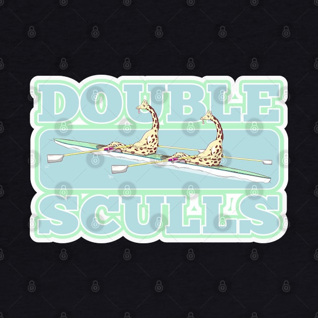 Giraffes rowing regatta double sculls by mailboxdisco